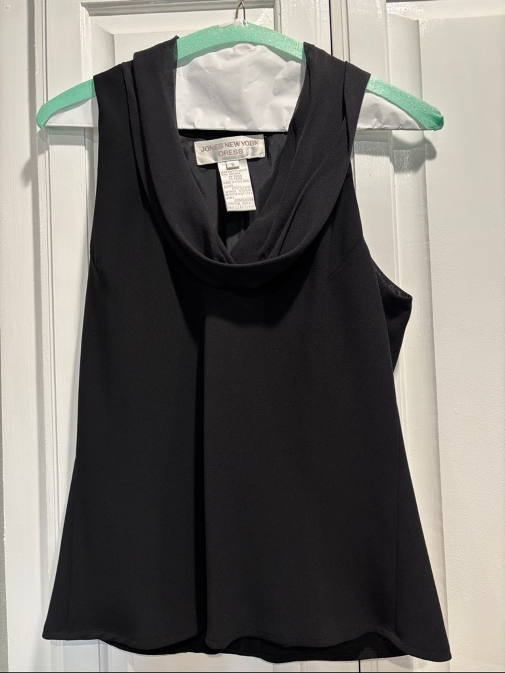 Jones New York Black Draped Cowl Neck Camisole